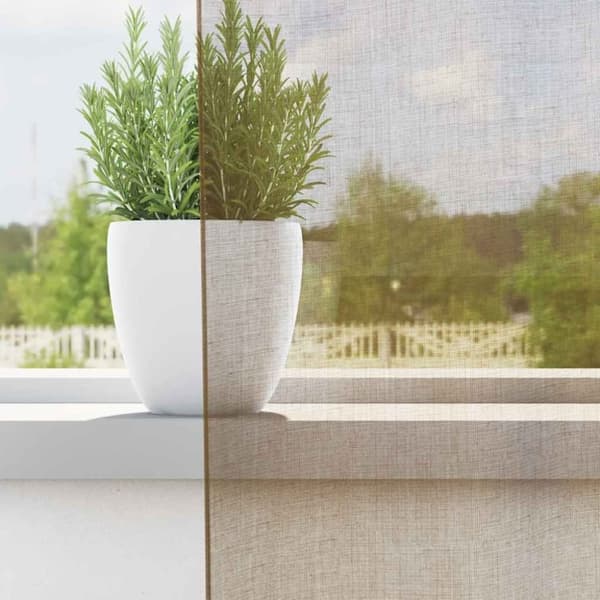 vidaXL Voile gardiner med genomföringar 2 delar ljusbrun