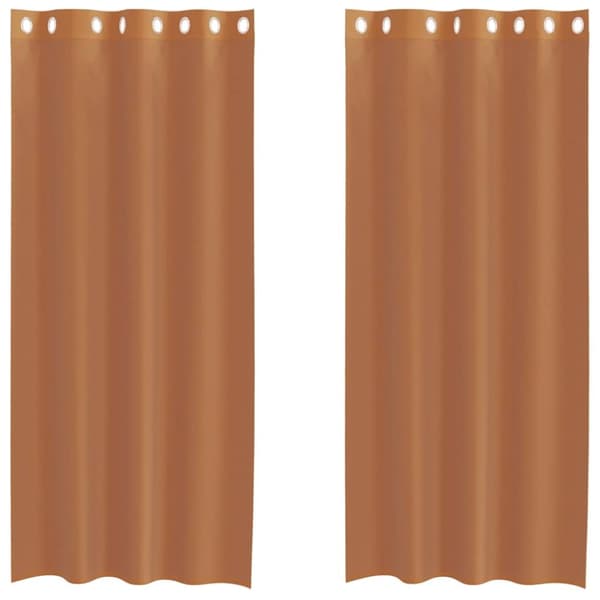 vidaXL Voilegardiner med grommets 2 stk terrakotta