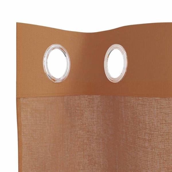 vidaXL Voile gardiner med genomföringar 2 st terrakotta