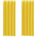 Miniatyrbilde 2 av 2: vidaXL Voilegardiner med grommets 2 stk gul