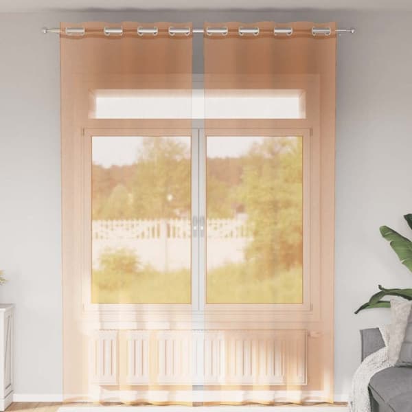 vidaXL Voilegardiner med grommets 2 stk terrakotta