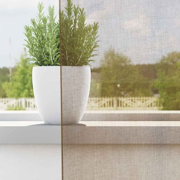 vidaXL Voilegardiner med grommets 2 stk lysebrune