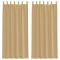 Miniatyrbilde 3 av 10: vidaXL Voile gardiner med stanglommer 2 stk sand