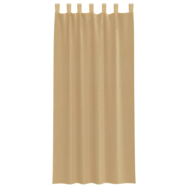 vidaXL Voile gardiner med stanglommer 2 stk sand