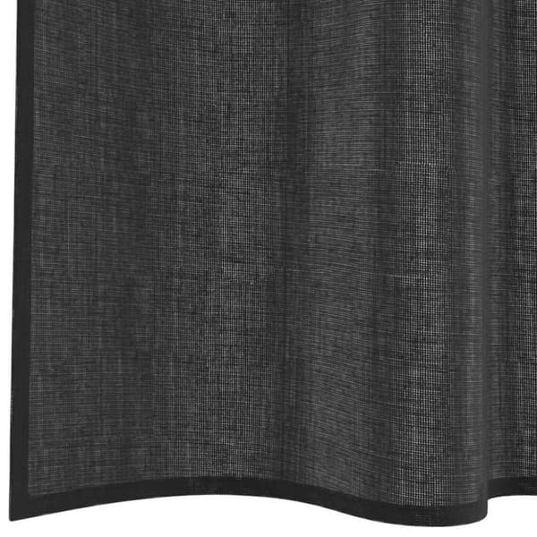 vidaXL Voile gardiner med stanglommer 2 stk svart