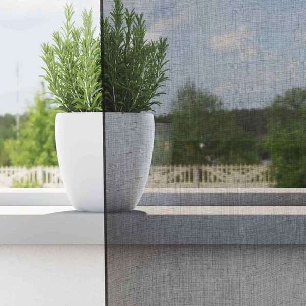 vidaXL Voile gardiner med stanglommer 2 stk svart