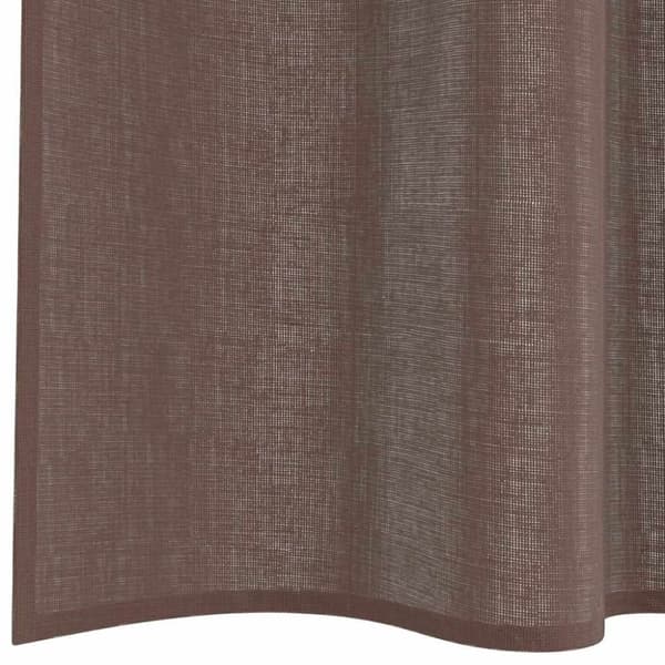 vidaXL Voile gardiner med stanglommer 2 stk brun