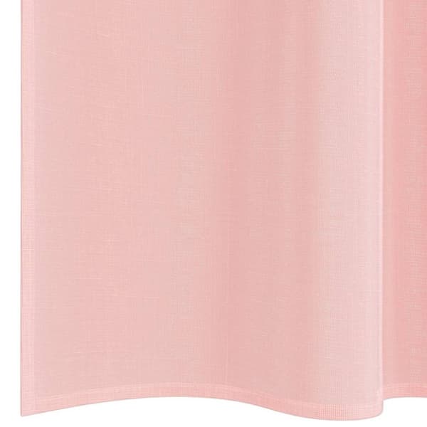 vidaXL Voile gardiner med stanglommer 2 stk rosa