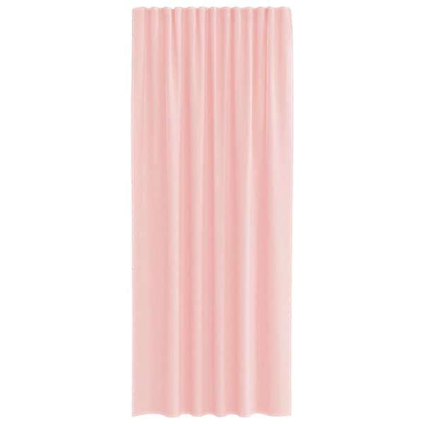 vidaXL Voile gardiner med stanglommer 2 stk rosa