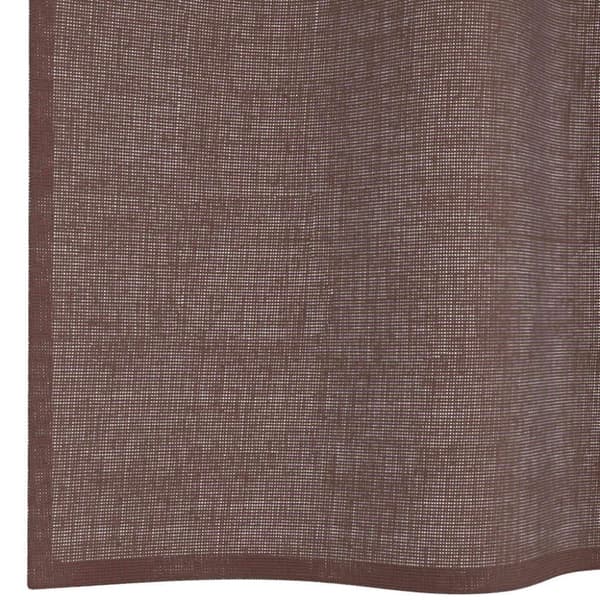 vidaXL Voile gardiner med stanglommer 2 stk brun