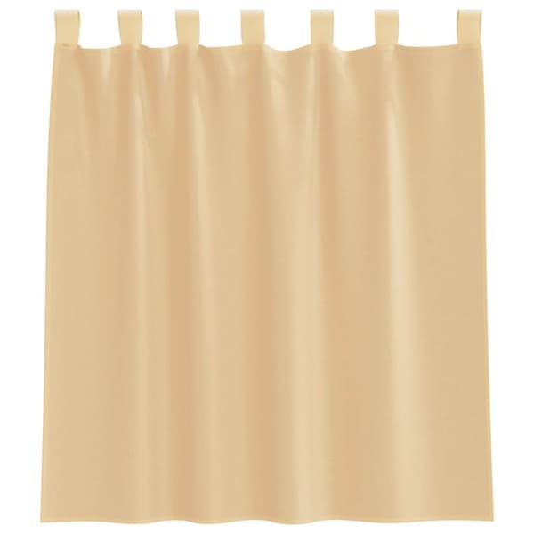 vidaXL Voile gardiner med stanglommer 2 stk sand