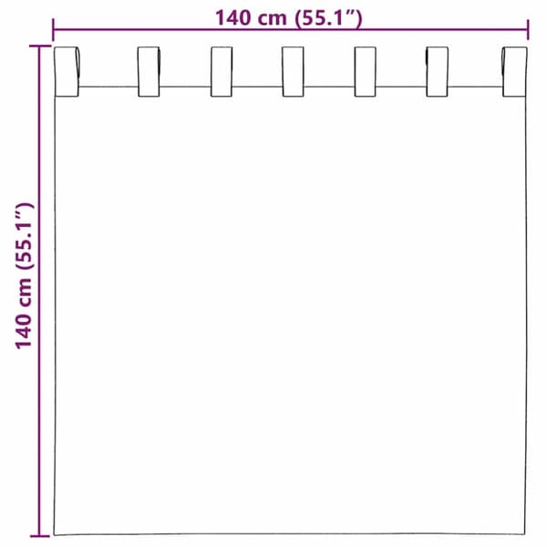vidaXL Voile gardiner med stanglommer 2 stk sand