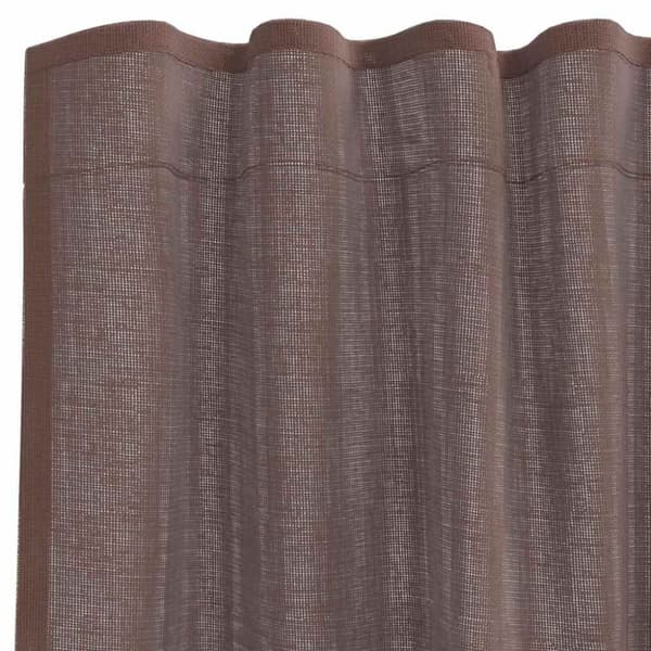 vidaXL Voile gardiner med stanglommer 2 stk brun