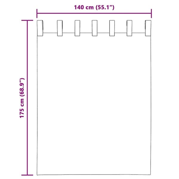 vidaXL Voile gardiner med fliktopp 2 st svart
