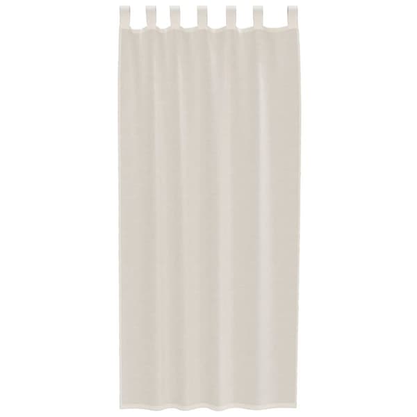 vidaXL voile-gardiner med fane i toppen 2 stk. cremefarvet