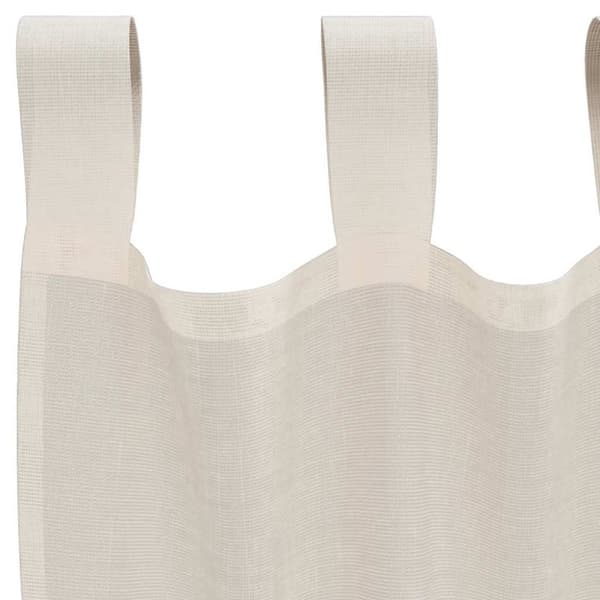 vidaXL voile-gardiner med fane i toppen 2 stk. cremefarvet