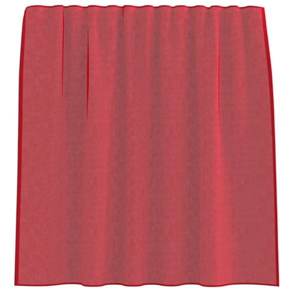 vidaXL voile-gardiner med stanglommer 2 stk vinrød