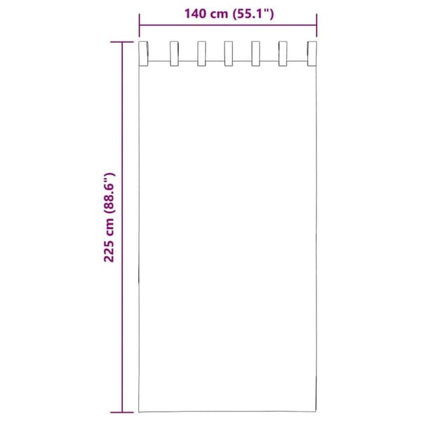 vidaXL voile-gardiner med stanglommer 2 stk hvid
