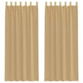 Miniatyrbilde 3 av 10: vidaXL Voile gardiner med stanglommer 2 stk sand