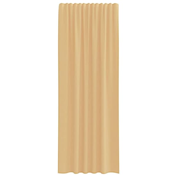 vidaXL Voile gardiner med stanglommer 2 stk sand