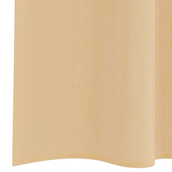 vidaXL Voile gardiner med stanglommer 2 stk sand