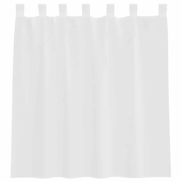vidaXL voile-gardiner med stanglommer 2 stk hvid