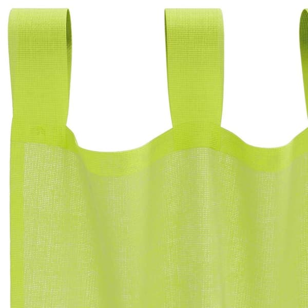 vidaXL Voile gardiner med fliktopp 2 st äppelgrön