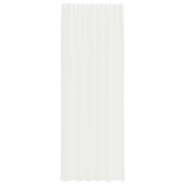 vidaXL voile-gardiner med stanglommer 2 stk hvid