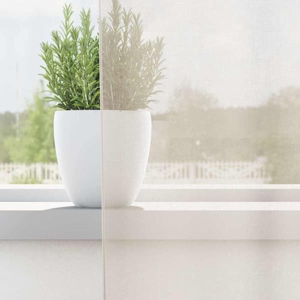 vidaXL Voilegardiner med fanetopp 2 stk krem
