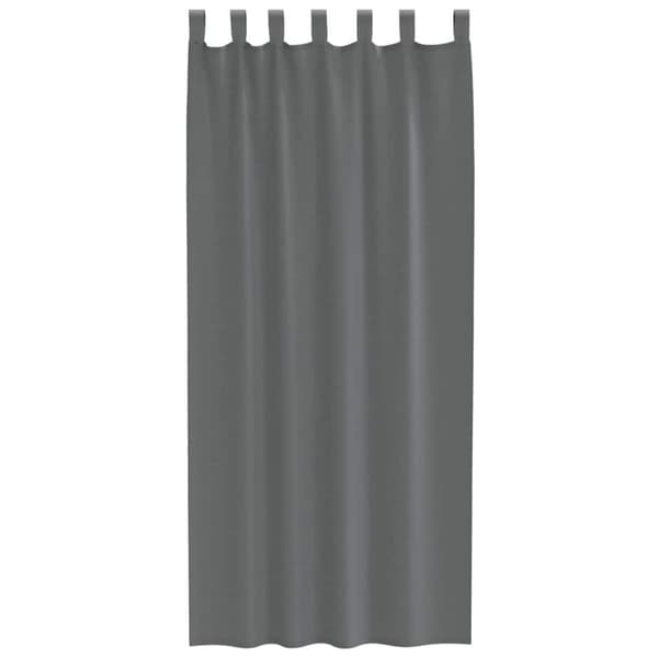 vidaXL voile-gardiner med løkker 2 stk. 140x245 cm mørkegrå