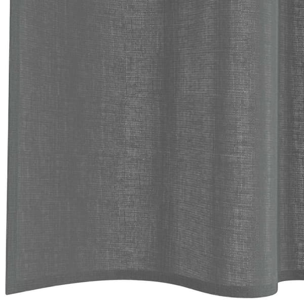 vidaXL Voile gardiner med öglor 2 st mörkgrå 140x225 cm