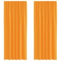 Miniatyrbild 3 av 9: vidaXL Voile gardiner med öglor 2 st orange 140x225 cm
