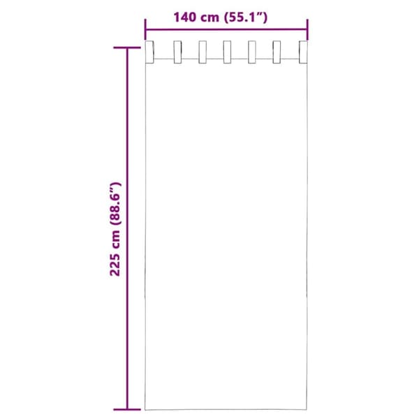 vidaXL Voile gardiner med öglor 2 st orange 140x225 cm