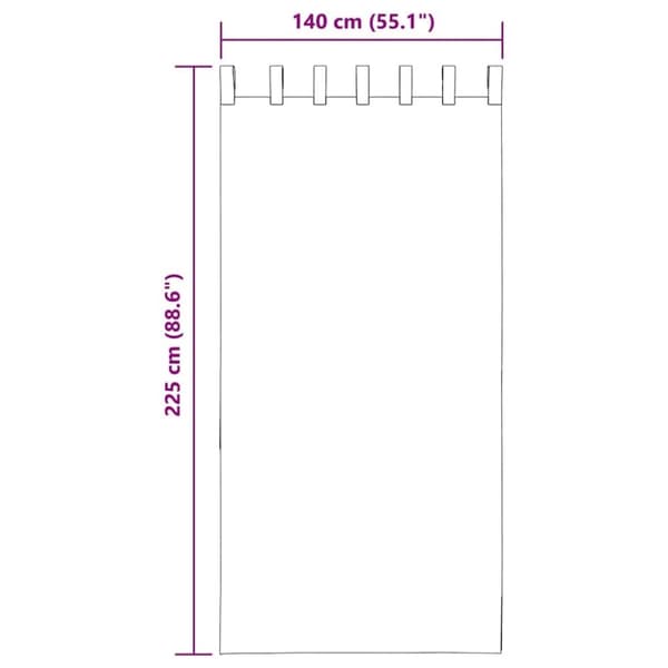 vidaXL voile-gardiner med løkker 2 stk. 140x225 cm lilla
