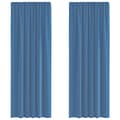 Miniatyrbillede 1 af 9: vidaXL voile-gardiner med løkker 2 stk. 140x260 cm kongeblå