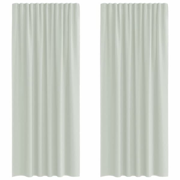 vidaXL voile-gardiner med løkker 2 stk. 140x225 cm lysegrå