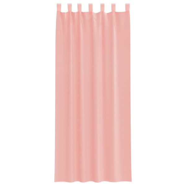 vidaXL voile-gardiner med løkker 2 stk. 140x260 cm lyserød