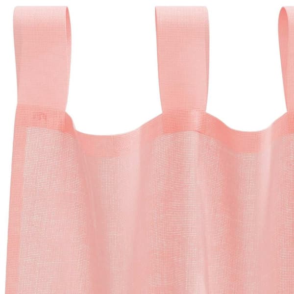 vidaXL voile-gardiner med løkker 2 stk. 140x260 cm lyserød