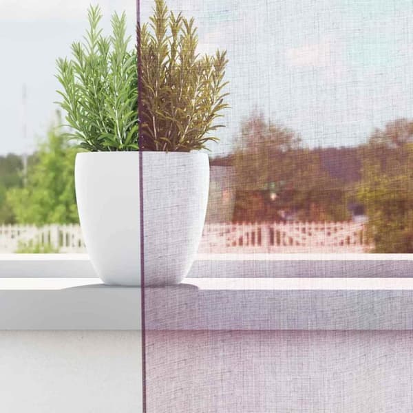 vidaXL voile-gardiner med løkker 2 stk. 140x140 cm lilla