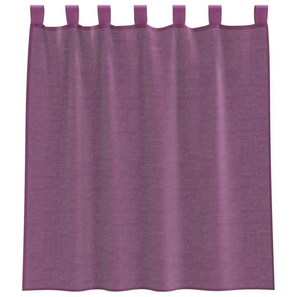 vidaXL voile-gardiner med løkker 2 stk. 140x140 cm lilla