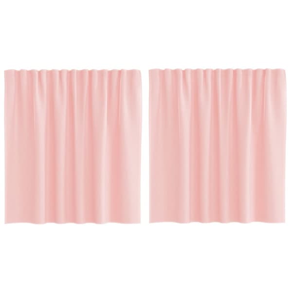 vidaXL Voilegardiner med hemper 2 stk rosa 140x140 cm