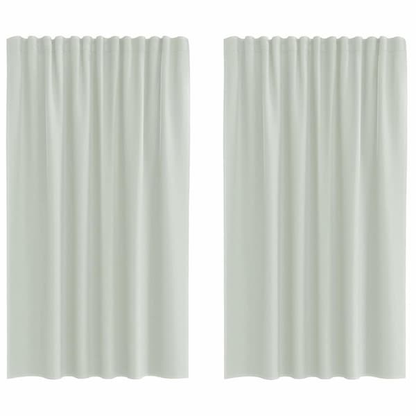 vidaXL voile-gardiner med løkker 2 stk. 140x175 cm lysegrå