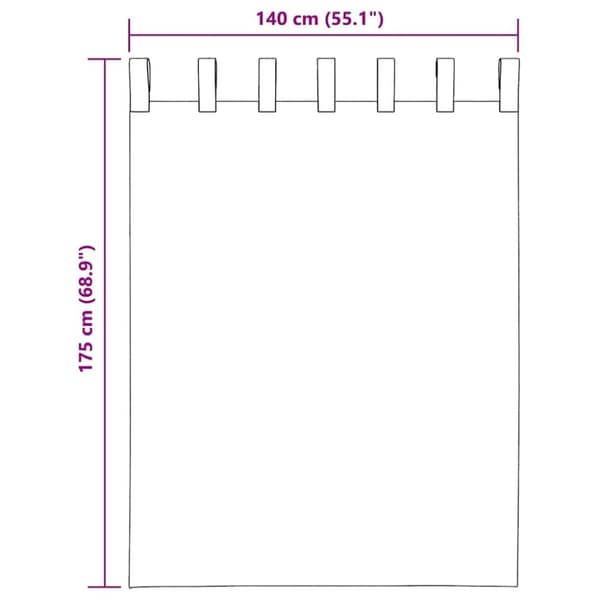 vidaXL Voile gardiner med hemper 2 stk kongeblå 140x175 cm