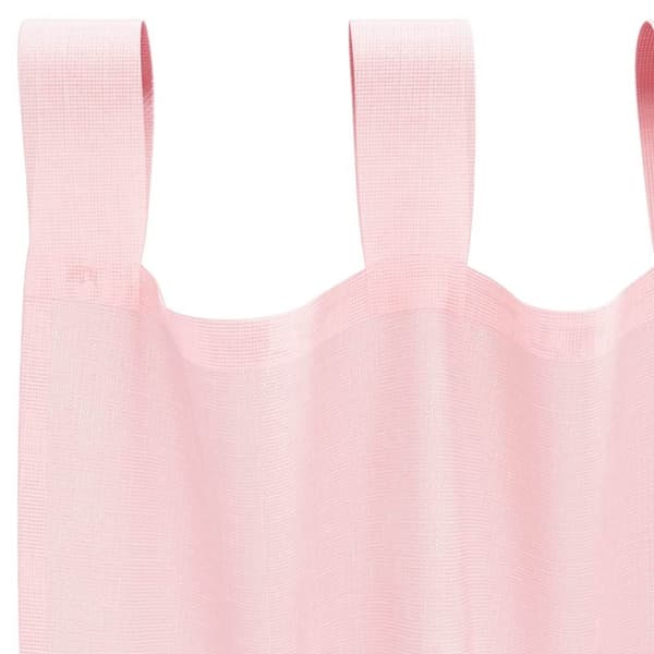 vidaXL voile-gardiner med løkker 2 stk. 140x140 cm lyserød
