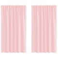 Miniatyrbillede 1 af 2: vidaXL voile-gardiner med løkker 2 stk. 140x140 cm lyserød