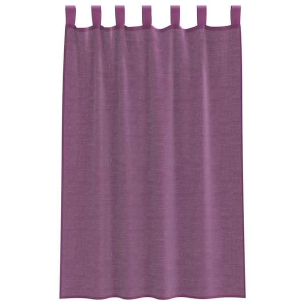 vidaXL Voilegardiner med hemper 2 stk lilla 140x175 cm