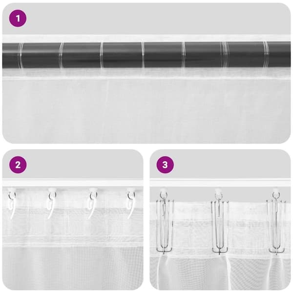 vidaXL Voilegardiner med hemper 2 stk oransje 140x260 cm