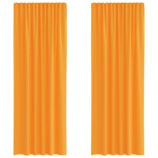 vidaXL Voilegardiner med hemper 2 stk oransje 140x260 cm