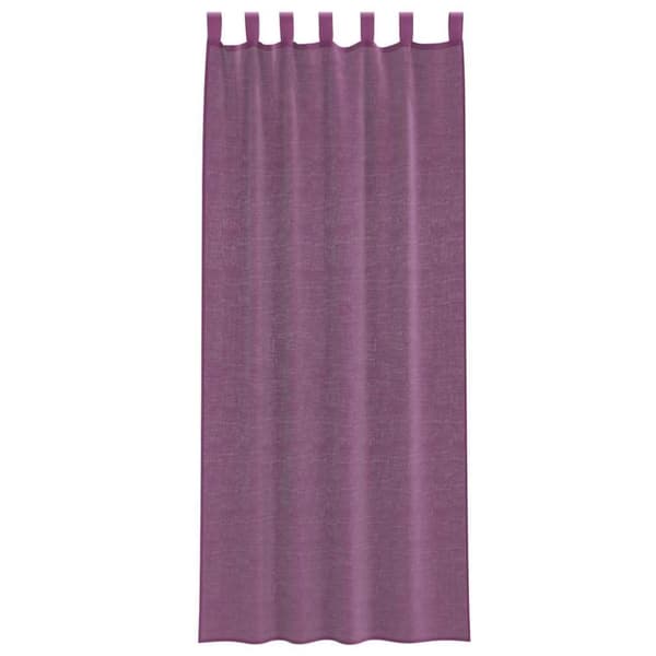 vidaXL Voile gardiner med öglor 2 st lila 140x260 cm