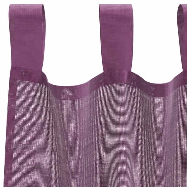 vidaXL Voile gardiner med öglor 2 st lila 140x260 cm